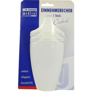 EINNEHMEBECHER m.Griff+3 Deckel 4+8+12mm milchig