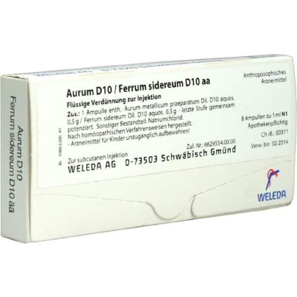 AURUM D 10/Ferrum sidereum D 10 aa Ampullen