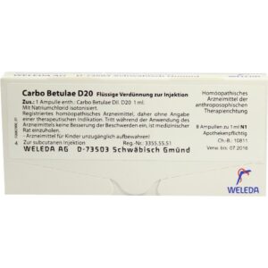 CARBO BETULAE D 20 Ampullen