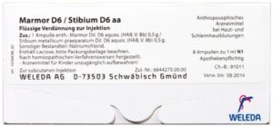 MARMOR D 6 / STIBIUM D 6 aa Ampullen