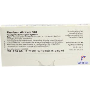 PLUMBUM SILICICUM D 20 Ampullen