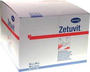 ZETUVIT Saugkompressen unsteril 10x20 cm