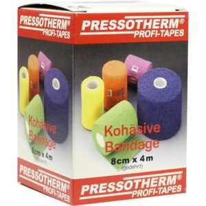 PRESSOTHERM Kohäsive Bandage 8 cmx4 m weiß