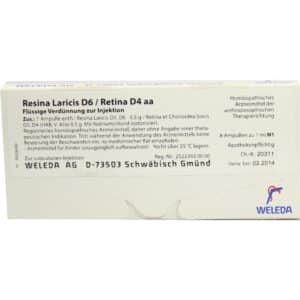 RESINA LARICIS D 6/Retina D 4 aa Ampullen