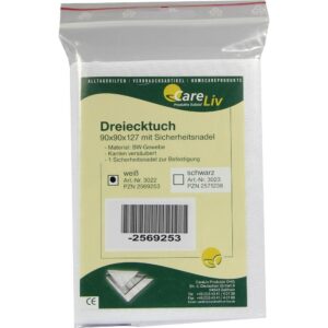 DREIECKTUCH BW 90x90x127 weiß m.Sicherheitsn.