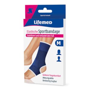 LifemeD Elastische Sportbandage Fußgelenk S