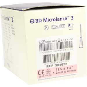 BD MICROLANCE Kanüle 18 G 1 1/2 trans.18 40 mm