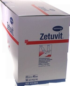 ZETUVIT Saugkompressen unsteril 20x40 cm