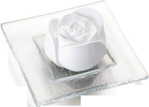 DUFTSTEIN Rosenblüte Glasteller transparent