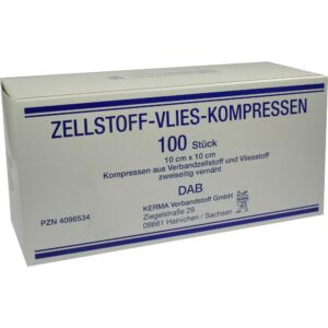 ZELLSTOFF VLIES KOMPRESSEN 10x10 cm unsteril