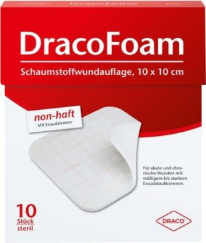 DRACOFOAM Schaumstoff Wundauflage 10x10 cm
