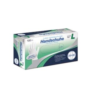 HANDSCHUHE Einmal Latex gepudert L