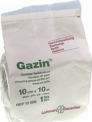 GAZIN Verbandmull 10 cmx10 m 8fach Nachf.