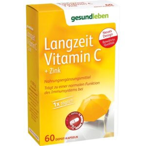 Gesund Leben Langzeit Vitamin C+Zink Kapseln