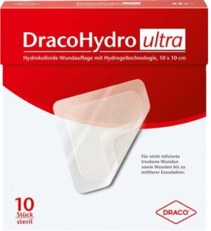 DRACOHYDRO ultra trans Hydrokoll.Wundaufl.10x10 cm