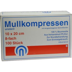 MULLKOMPRESSEN ES 10x20 cm unsteril 8fach