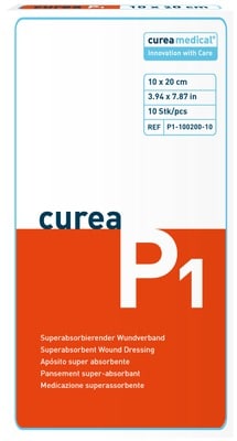 CUREA P1 superabsorb.Wundauflage 10x20 cm