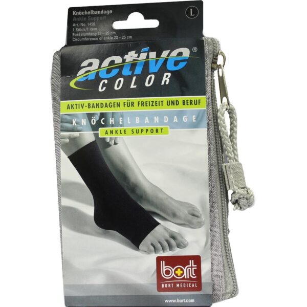 BORT ActiveColor Knöchelbandage large schwarz