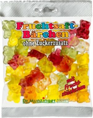 Dr. Munzinger Fruchtsaft-Bärchen ohne Zuckerzusatz