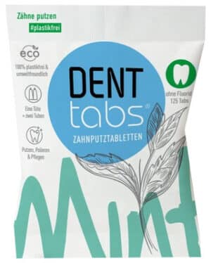 DENTTABS Zahnputztabletten stevia-mint fluoridfrei