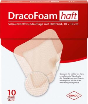 DRACOFOAM Haft Schaumstoff Wundaufl.10x10 cm