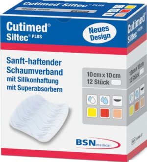 CUTIMED Siltec Plus Schaumverb.10x10 cm haftend