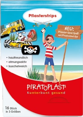 PIRATOPLAST Jungen Pflasterstrips 3 Größen