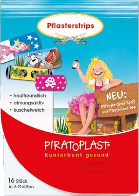 PIRATOPLAST Mädchen Pflasterstrips 3 Größen