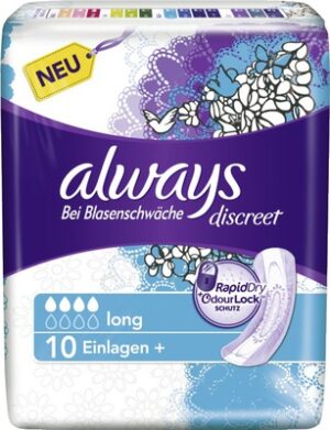 always discreet BLASENSCHWÄCHE Einlagen+ Long