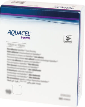 AQUACEL Foam nicht adhäsiv 10x10 cm Verband