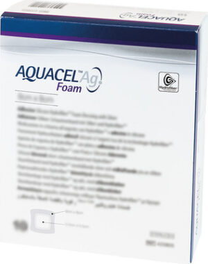 AQUACEL Ag Foam adhäsiv 8x8 cm Verband