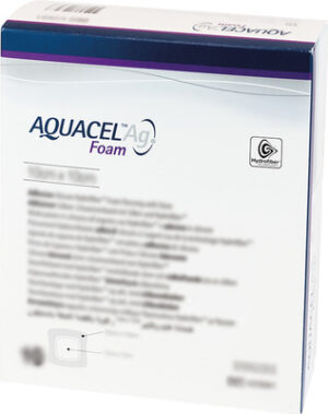 AQUACEL Ag Foam adhäsiv 10x10 cm Verband