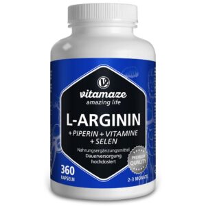 vitamaze L-ARGININ 750 mg + Piperin + Vitamine