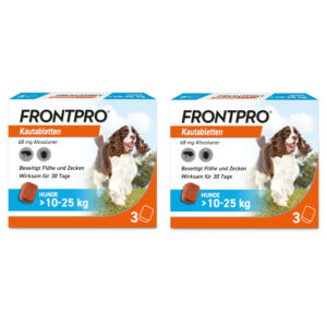 FRONTPRO Kautabletten Hunde >10 - 25 kg Doppelpack