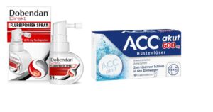 ACC akut 600mg Hustenlöser + Dobendan direkt Flurbiprofen Spray Set