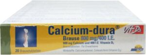 Calcium-dura Vitamin D3 Brause 600mg/400 I.E.