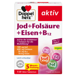 Doppelherz aktiv Jod + Folsäure + Eisen + B12