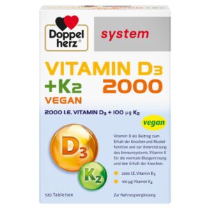 Doppelherz system VITAMIN D3 + K2 2000 I.E.