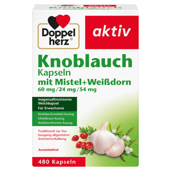 Doppelherz aktiv Knoblauch Kapseln mit Mistel + Weißdorn