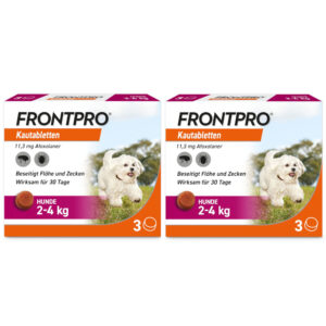 FRONTPRO Kautabletten Hunde 2 - 4 kg Doppelpack