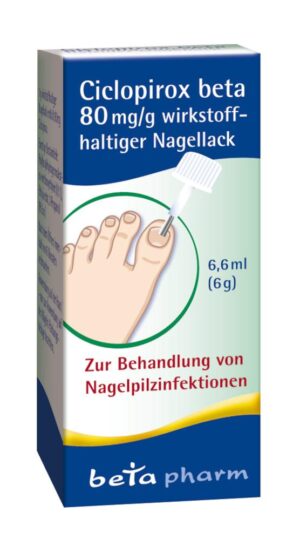 Ciclopirox beta 80 mg/g wirkstoffhaltiger Nagellack