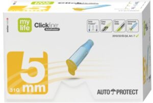 MYLIFE Clickfine AutoProtect Pen-Nadeln 5 mm 31 G