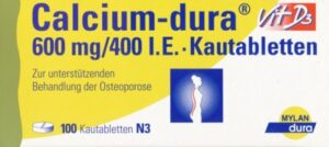 Calcium-dura Vit D3 600mg/400 I.E.