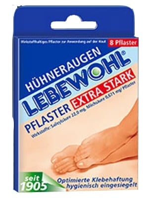 Lebewohl Hühneraugenpflaster extra stark