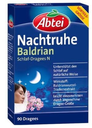 Abtei Nachtruhe Baldrian Schlaf-Dragees N