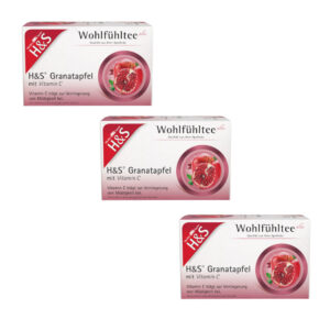 H&S Wohlfühltee Granatapfel mit Vitamin C 3er Set