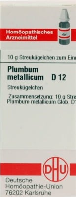 PLUMBUM METALLICUM D 12 Globuli
