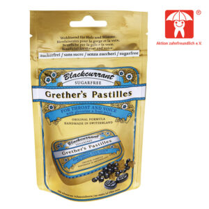 Grethers Pastilles Blackcurrant Silber zuckerfrei