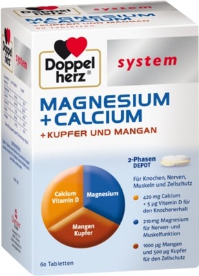Doppelherz system MAGNESIUM +CALCIUM + KUPFER UND MANGAN