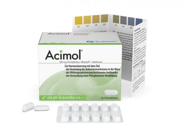 Acimol 500mg mit pH-Teststreifen